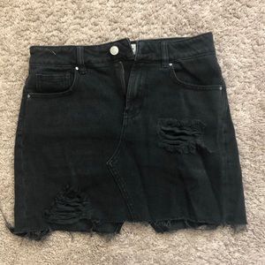 Pac Sun Black jean Skirt